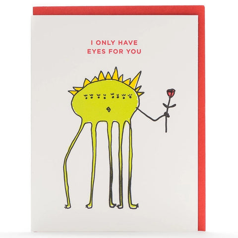 Porchlight Letterpress - Monster Eyes Card