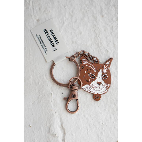 Lil Shit Cat Keychain