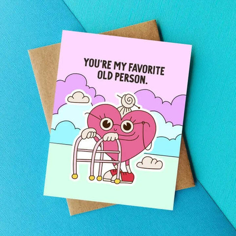 Favourite Old Person Card - Greeting Card - Top Hat and Monocle