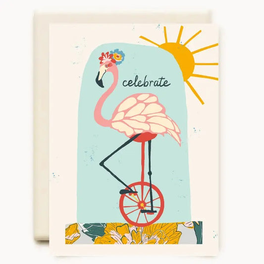 Flamingo Celebration Card