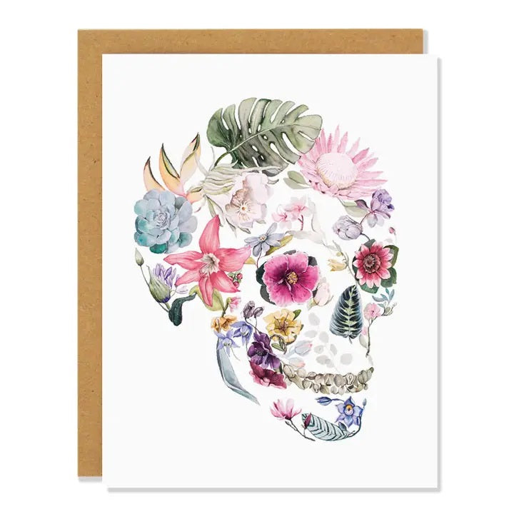 Sarah Voyer Paper - Flower Skull Card