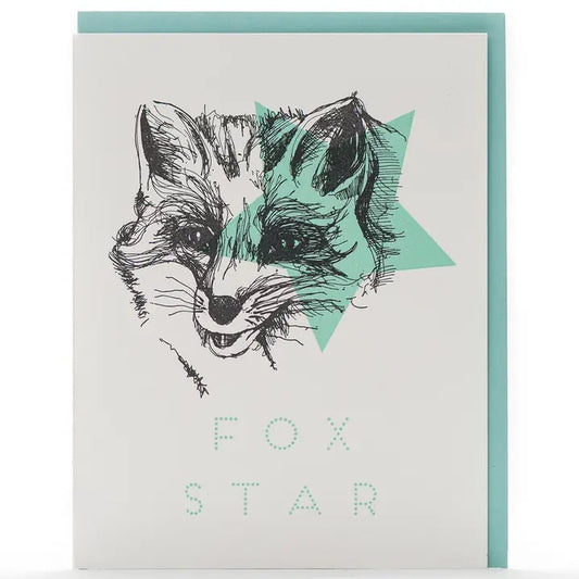 Porchlight Letterpress - Fox Star Card