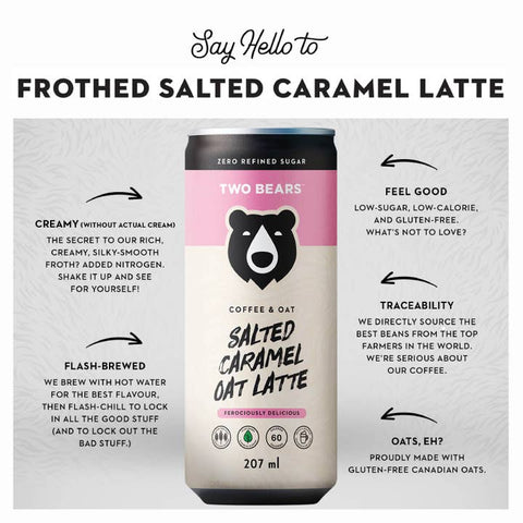 Frothed Salted Caramel Oat Latte - Coffee - Two Bears