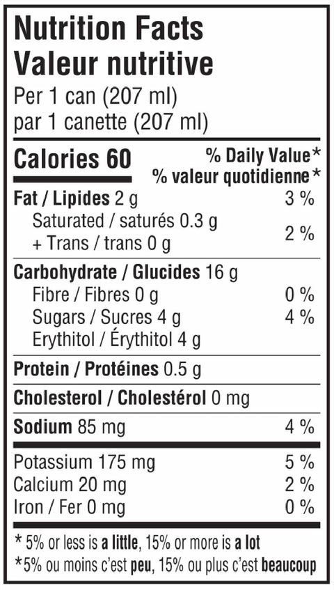 Frothed Salted Caramel Oat Latte nutritional information