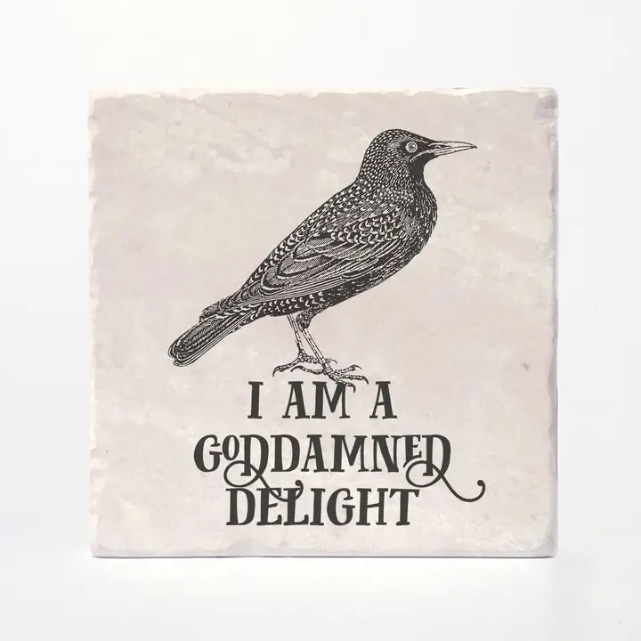 Crow God Damn Delight Coaster 