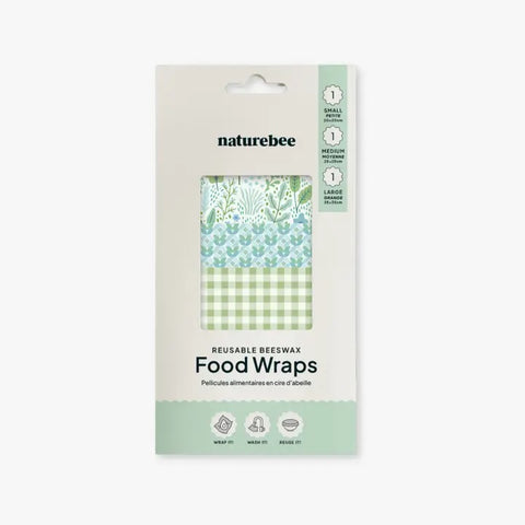 Green Patterns Beeswax Wraps