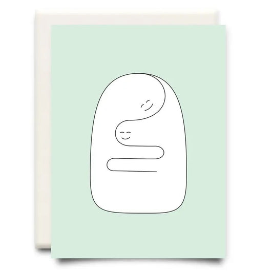 Inkwell Cards - green Hugging Card