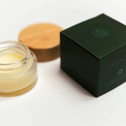 Ganesha's Garden Green Tea Solid Perfume in glass jar