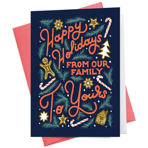 Happy Holidays Family Card - Greeting Card - Inkwell Cards