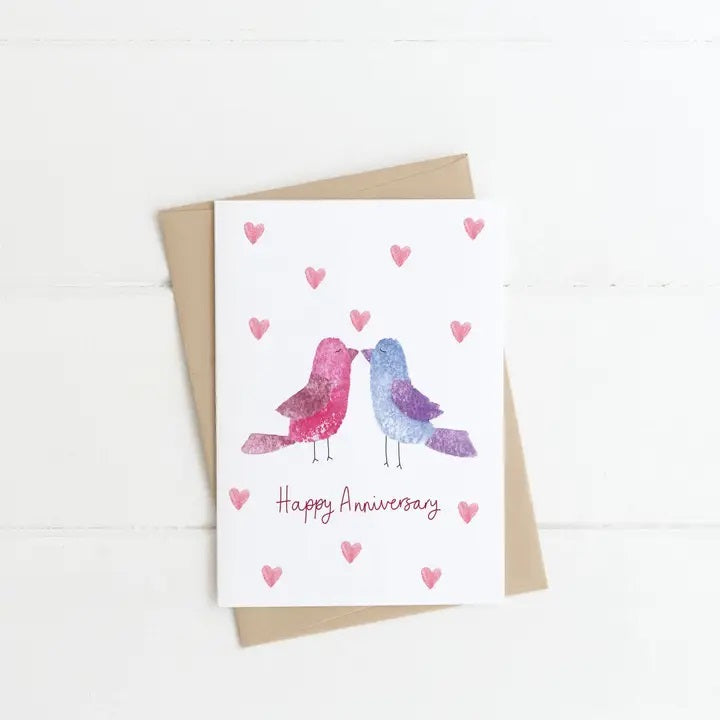 Made by a Potato - Happy Anniversary Birds Card