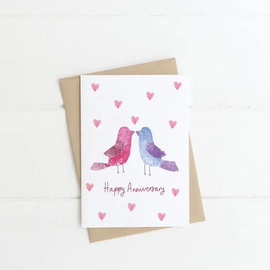 Made by a Potato - Happy Anniversary Birds Card