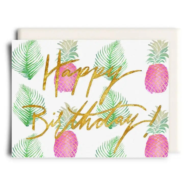 Inkwell Cards - Happy Birthday Pineapples