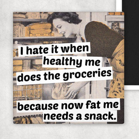 Healthy Me Does the Groceries Magnet - Magnet - Raven's Rest Studio