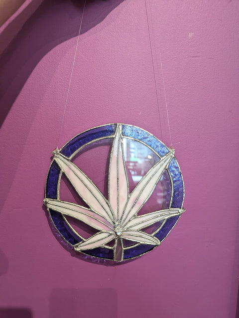 Hemp Leaf Stained Glass Ornament - Craft - The Local Boom Gift Shop