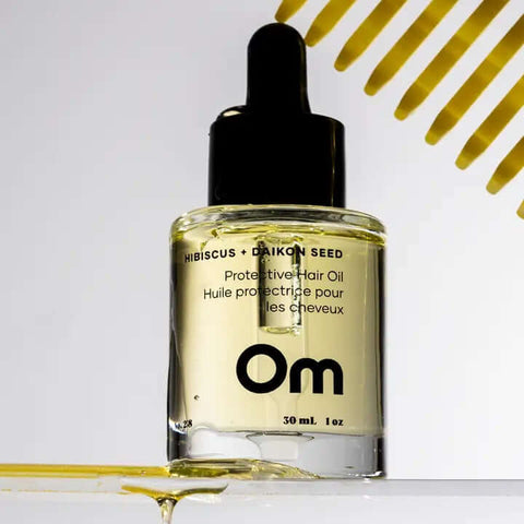 Hibiscus + Daikon Seed Protective Hair Oil - Hair Treatment - Om Organics