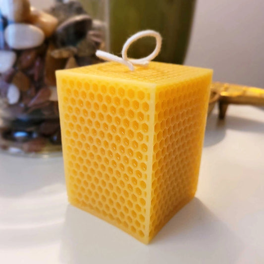 EastVan Bees - Square Honeycomb Beeswax Candle