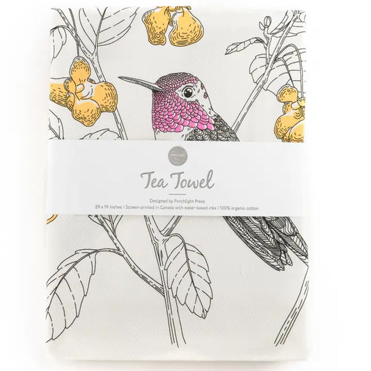Porchlight Letterpress - Hummingbird Tea Towel