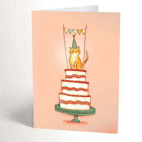 King of Cake Birthday Card - Greeting Card - Valérie Boivin Illustration