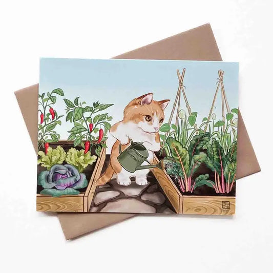 True North Creations - Cat Vegetable Garden Card