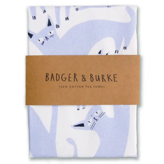 Badger & Burke - Lavender Cats Tea Towel