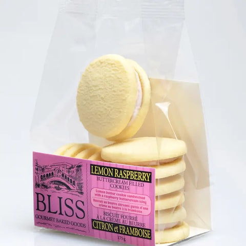 Bliss Gourmet Baked Goods - Lemon Raspberry Sandwich Cookies