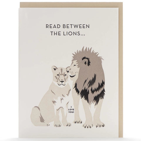 Porchlight Letterpress - Read Between the Lions Card