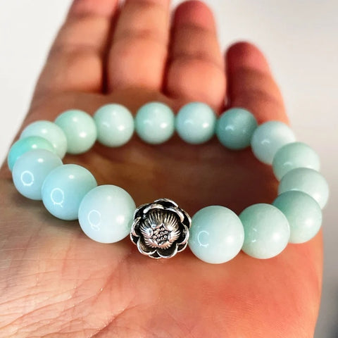 Amazonite Lotus Bracelet