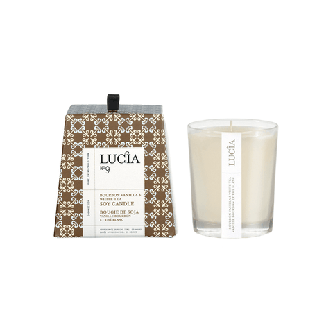 Lucia No.9 Bourbon Vanilla & White Tea Candle - Candle - Pure Living