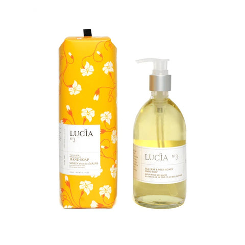 Lucia tea leaf and honey hand soap canada