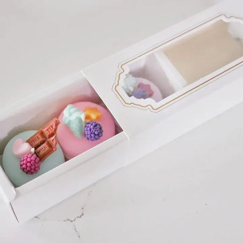 Macaron Dessert Candle Trio