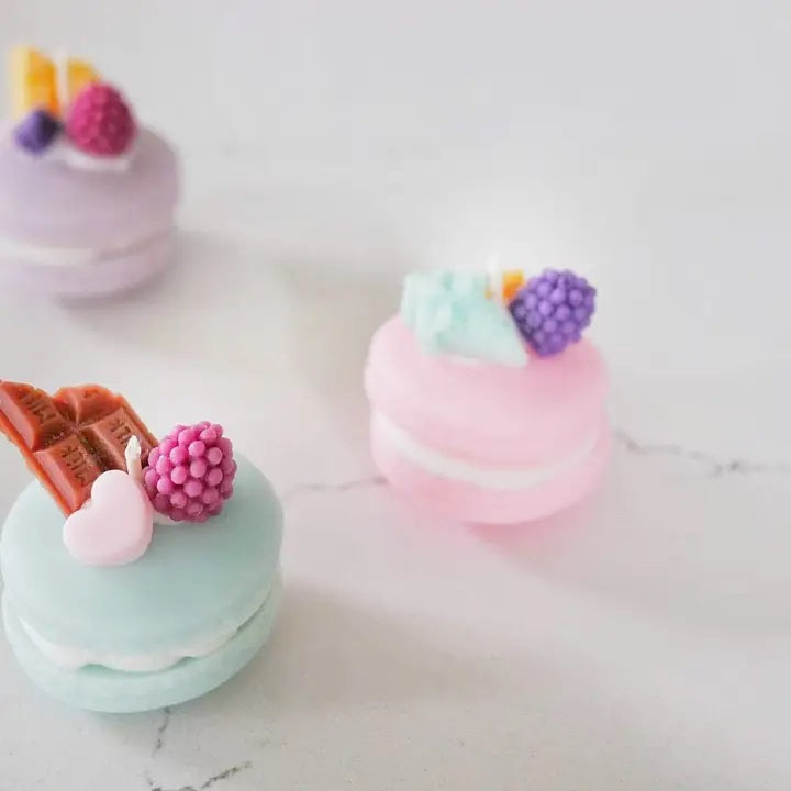 Macaron Dessert Candle Trio