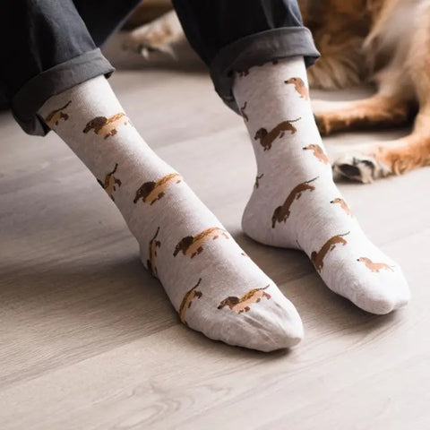 Men's Hot Dog Wiener Dog Socks