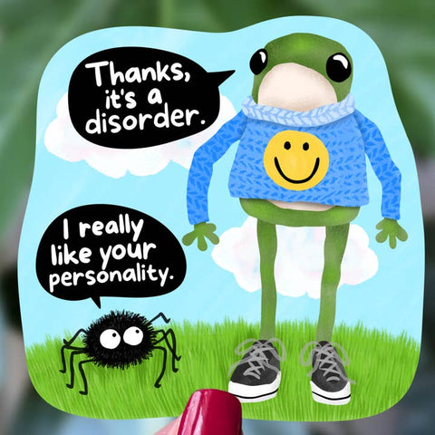 Mental Health Frog Sticker - Sticker - Local Boom Gift Shop