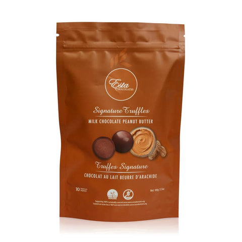 Milk Chocolate Peanut Butter Truffle Pouch - Chocolate - Esta Chocolates