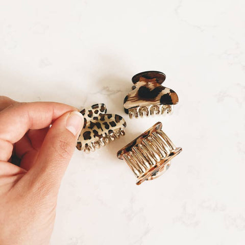 Mini Hair Clips Set - Leopard - Hair Accessory - Kitten Claws Clips
