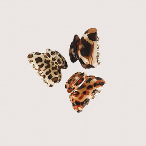 Mini Hair Clips Set - Leopard - Hair Accessory - Kitten Claws Clips