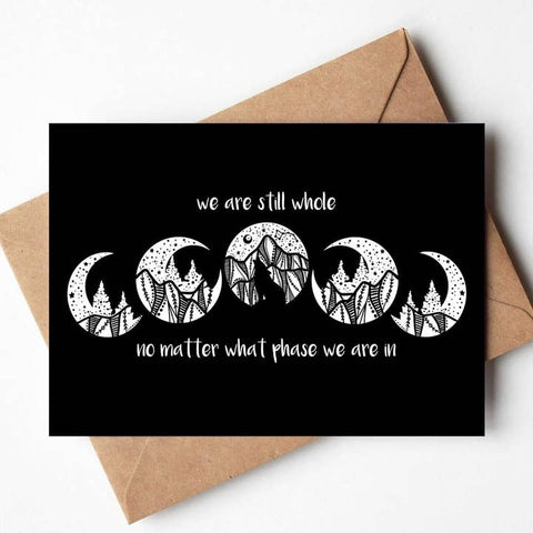 Moon Phase Greeting Card - Greeting Card - Mountain Mornings