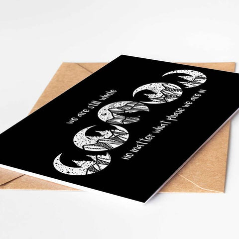 Moon Phase Greeting Card - Greeting Card - Mountain Mornings