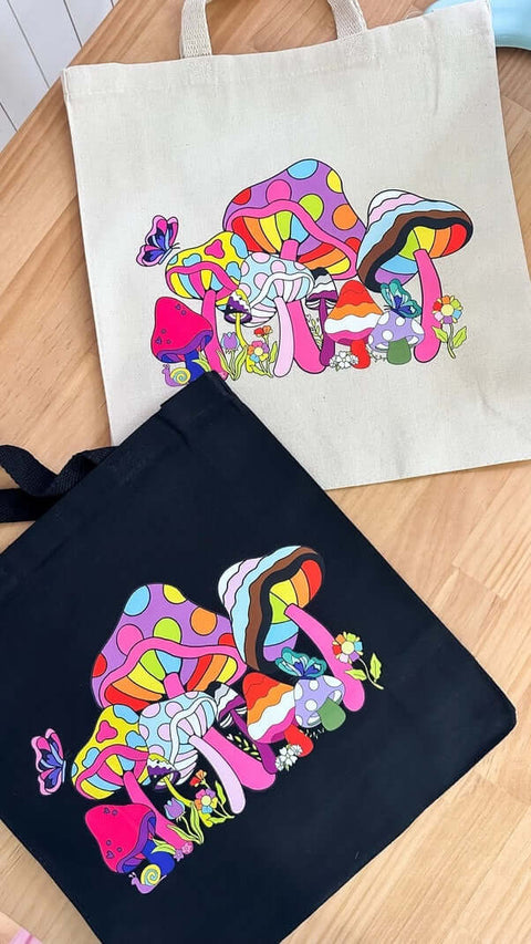 Rainbow Certified - Rainbow Mushroom Tote Bag
