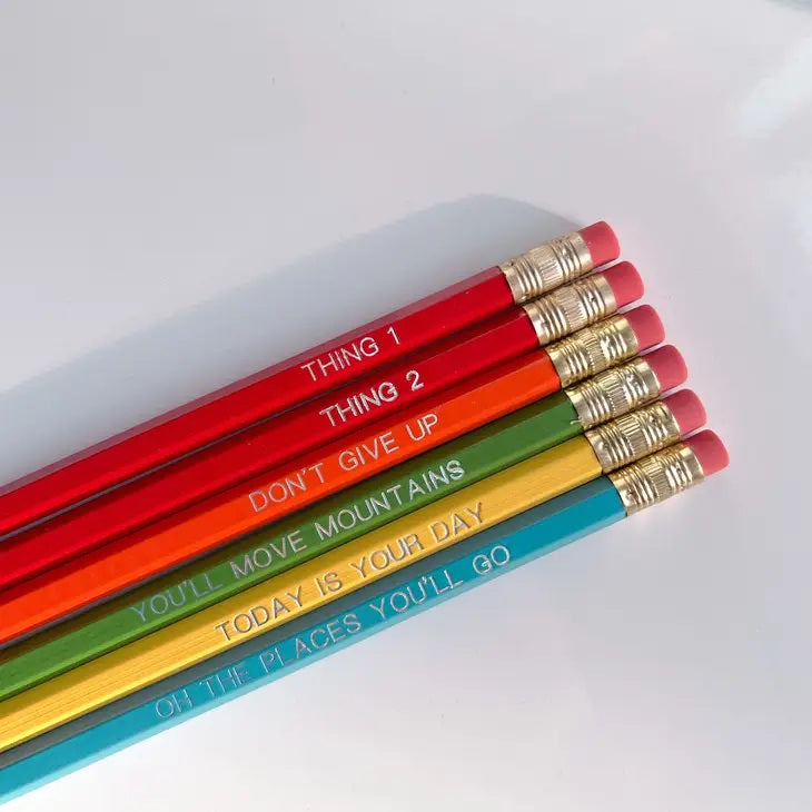 5 pencils with dr. seuss sayings