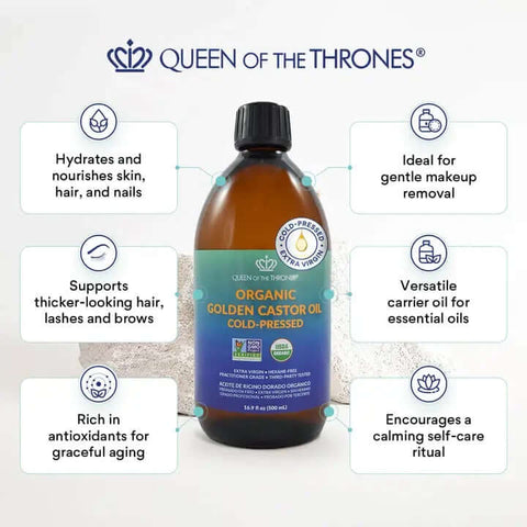 Organic Golden Castor Oil - Facial Oil - Queen of the Thrones