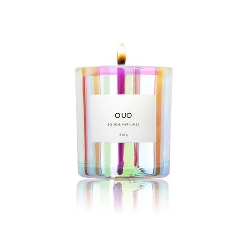 oud holographic candle