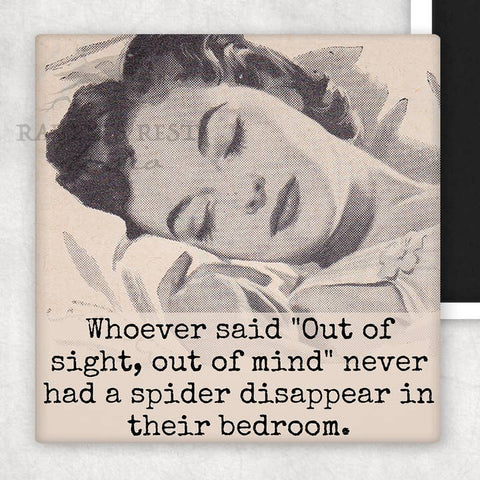 Out of Sight, Out of Mind Spider Magnet - Magnet - Raven's Rest Studio