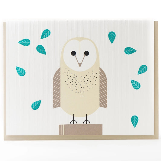 Porchlight Letterpress - Owl Greeting Card
