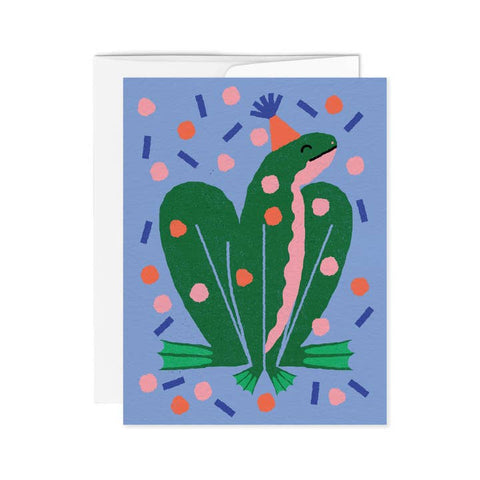 Party Frog Greeting Card - Greeting Card - Paperole