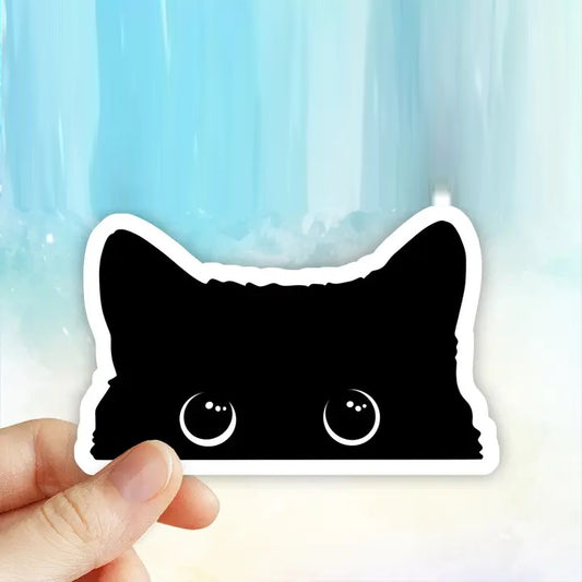 Peaking Cat Sticker