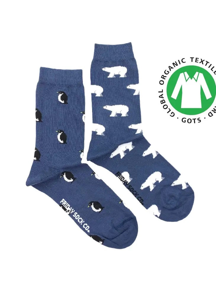Friday Sock Co. - Penguin Polar Bear Organic Cotton Socks
