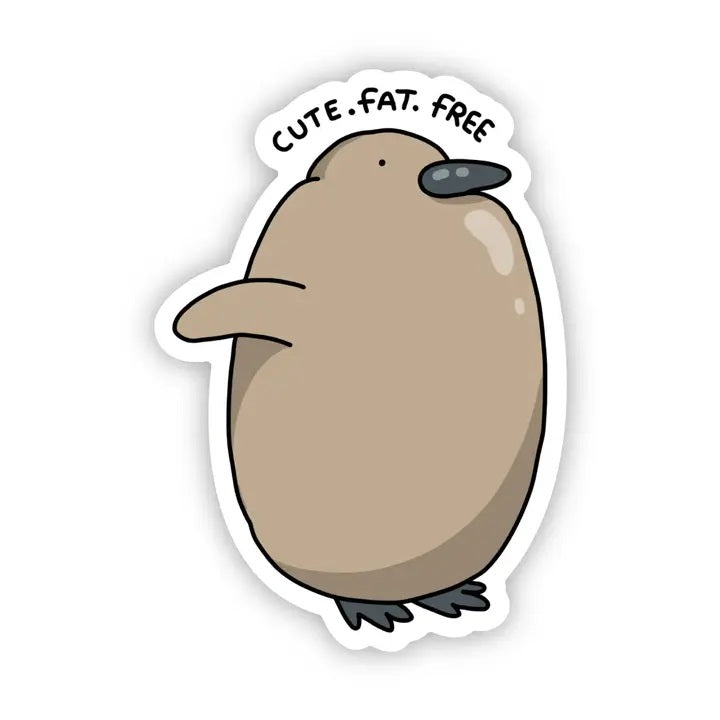 Cute, Fat, Free Pesto Penguin Sticker