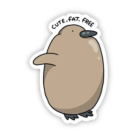 Cute, Fat, Free Pesto Penguin Sticker