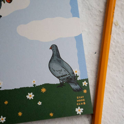 Pigeons Notepad - Notebook - Stay Home Club